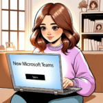 A cartoon of a person using a computer Description automatically generated