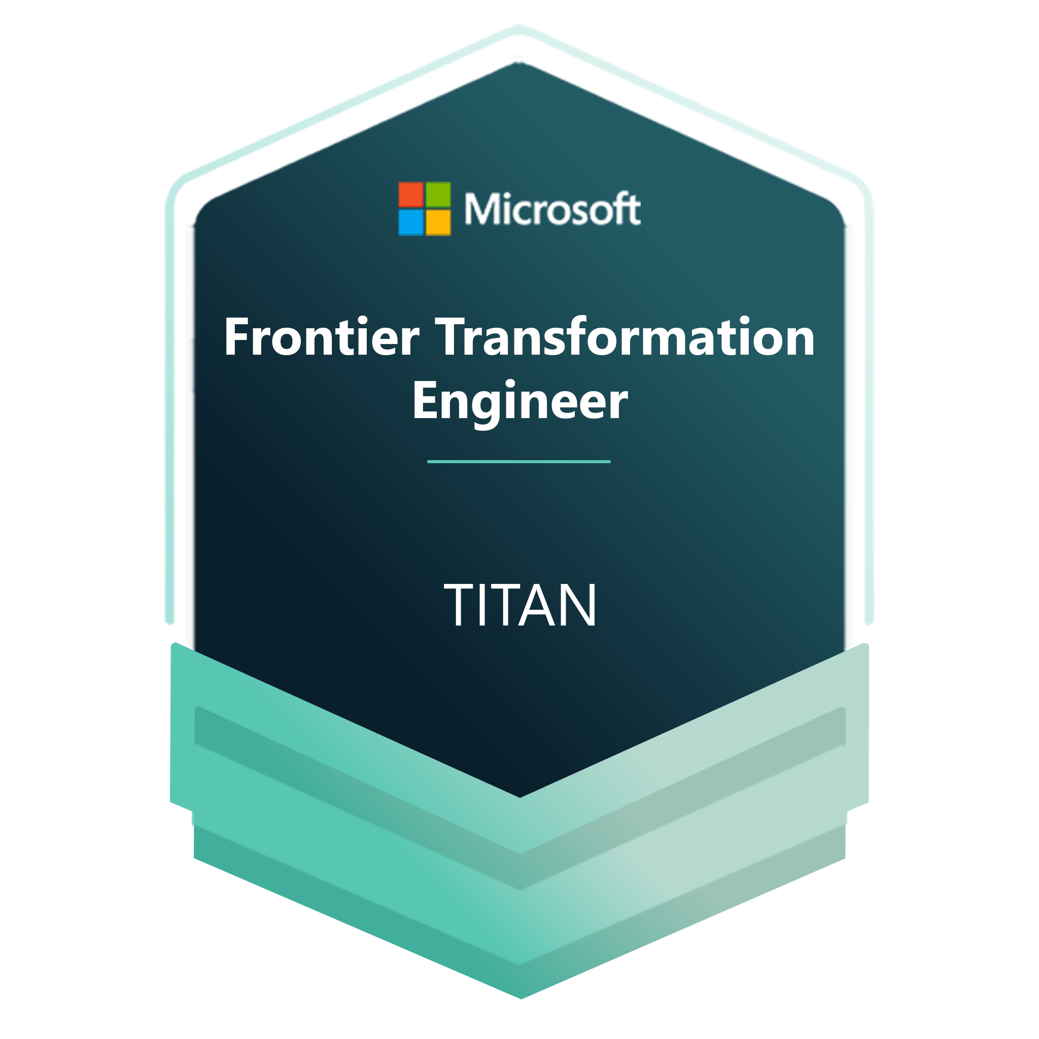 Microsoft Frontier Transformation Engineer badge, TITAN level